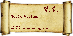 Novák Viviána névjegykártya